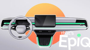 Skoda Epic interior sketch head on