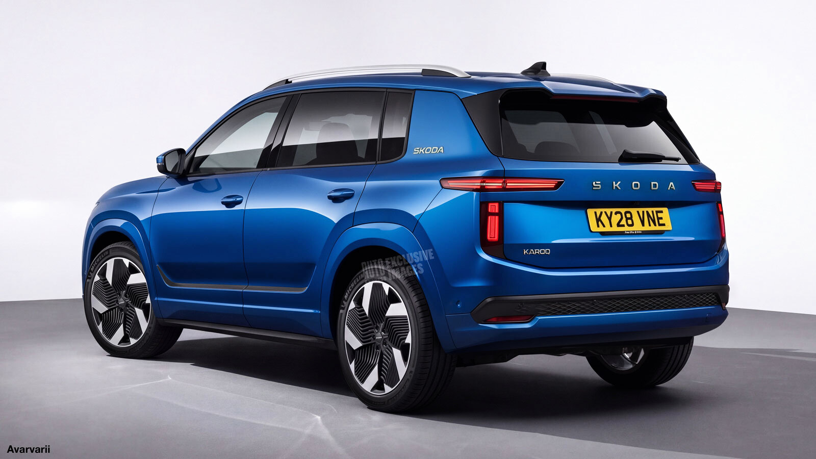 Эксклюзивное изображение Skoda Karoq - задняя часть.