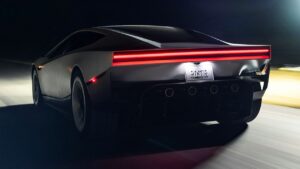 Новый Tesla Roadster — вид сзади