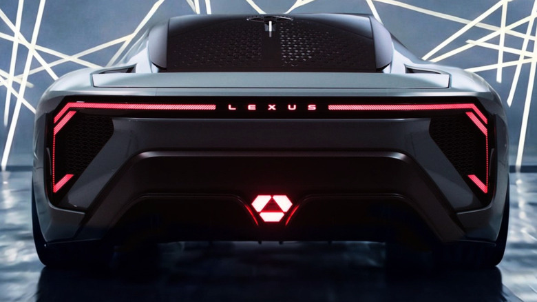 Вид сзади на Lexus LFA Concept